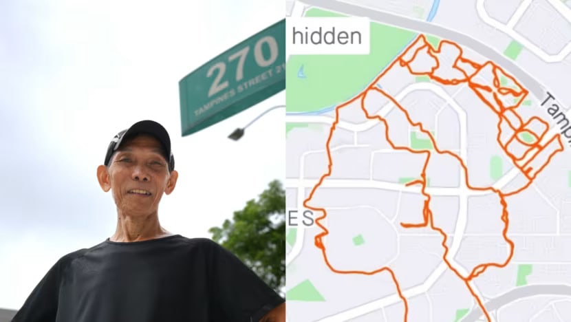 Ular hingga Ratu Elizabeth: 'Seniman Strava' menggambar dengan rute lari, jalanan Singapura menjadi kanvasnya