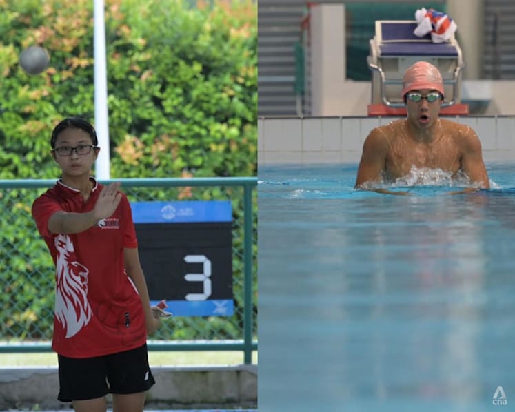 Tossing metal balls and making waves: A pair of Singapore’s young talents primed for SEA Games debuts