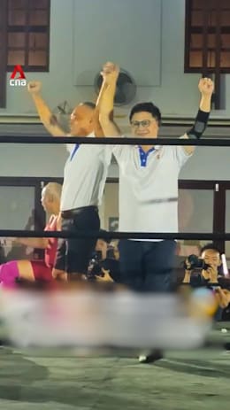 MP Foo Cexiang steps into the ring at WrestlePagar 2