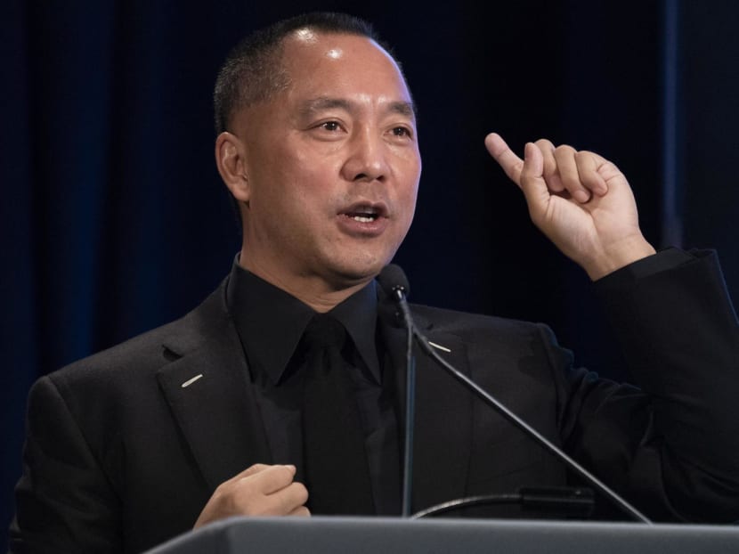 File photo of Chinese businessman Guo Wengui taken on Nov 20, 2018 in New York, the United States. File photo of Chinese businessman Guo Wengui taken on Nov 20, 2018 in New York, the United States.
