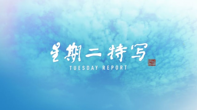 Tuesday Report thumbnail against a sky of blue clouds