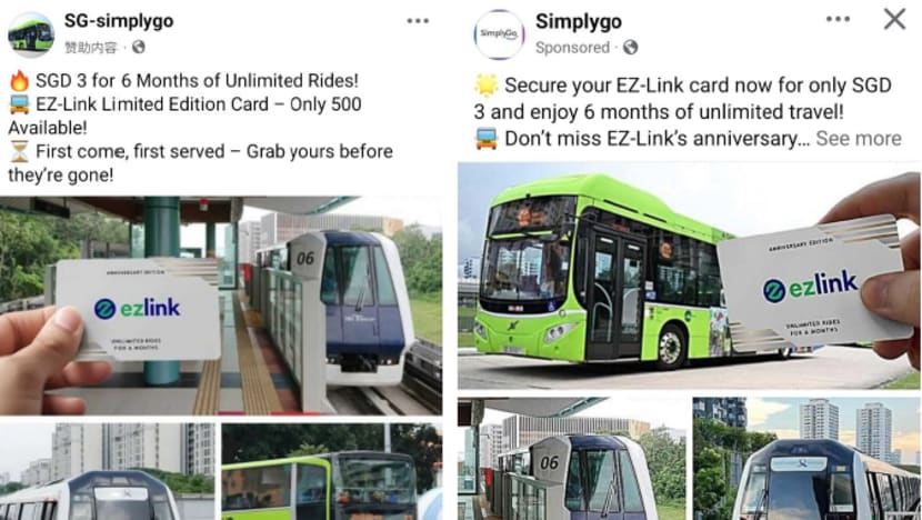 Police warn of phishing scams involving fake EZ-Link, SimplyGo deals