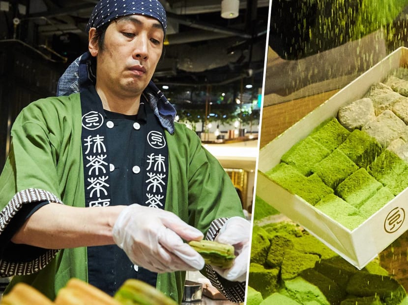 Warm obanyaki is the biggest draw at this matcha specialist.