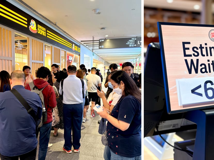 Long queue, one hour&rsquo;s wait at Don Don Donki&rsquo;s new Sen Sen Sushi restaurant