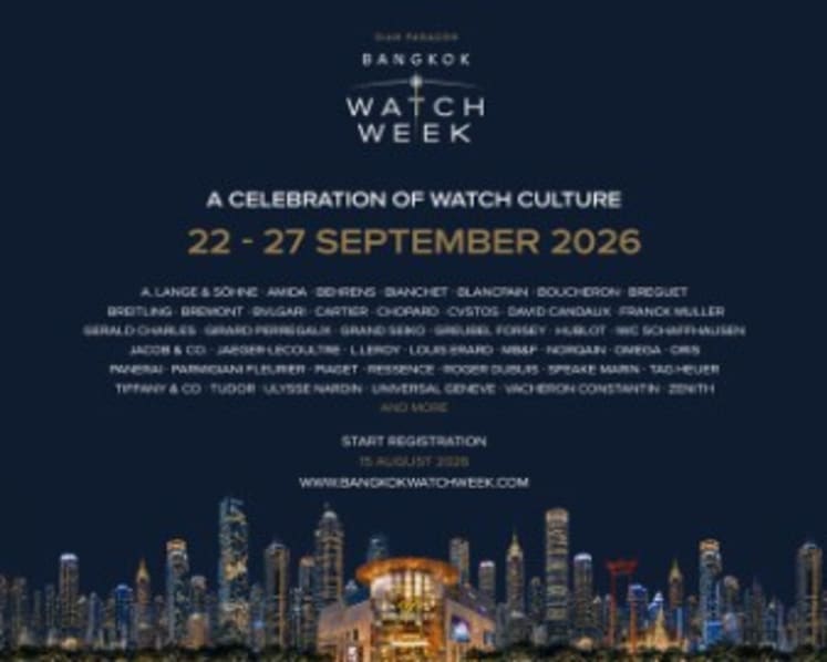 "Siam Paragon Bangkok Watch Week 2026" Elevates Bangkok as a Global Watch Destination