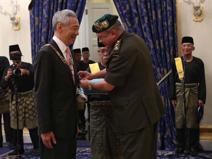 PM Lee Hsien Loong, Ho Ching receive awards from Johor Sultan