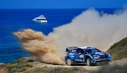 Rallying-Championship leader Evans trails title rivals in Sardinia, Neuville fastest