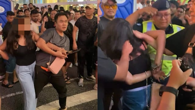 马国女子持刀闯音乐节 目击者：距离她仅一英寸