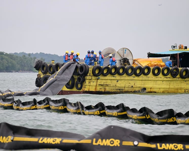 Timeline of Singapore's oil spill: When response teams mobilised, booms deployed
