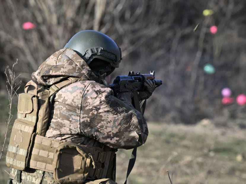 A Ukrainian serviceman of the 42nd Mechanised Brigade takes part in a field military exercise in the Donetsk region on Dec 6, 2023, amid the Russian invasion of Ukraine.
A Ukrainian serviceman of the 42nd Mechanised Brigade takes part in a field military exercise in the Donetsk region on Dec 6, 2023, amid the Russian invasion of Ukraine.