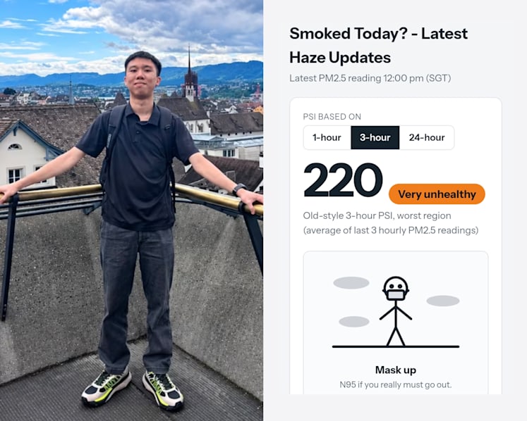 NTU student creates website that estimates how many cigarettes’ worth of haze you've breathed in