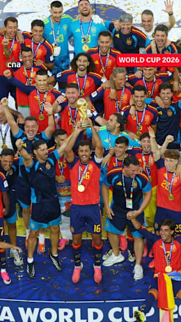 Spain lift 2026 World Cup trophy after fending off Argentina 