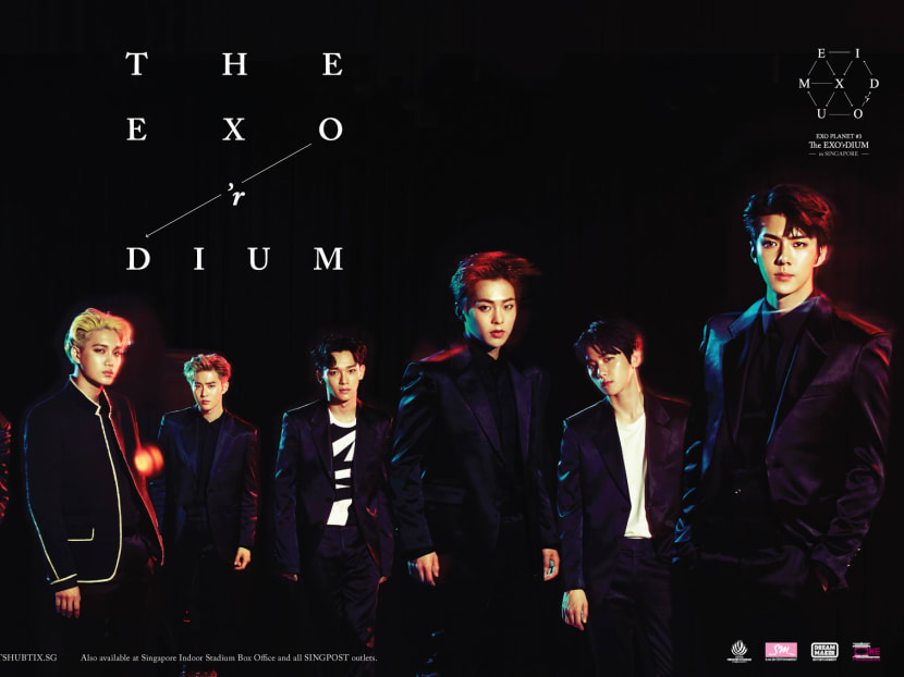 EXO will be performing at Singapore Indoor Stadium on April 2, 4pm. Photo: ONE Production, SM Entertainment, Dream Maker Entertainment