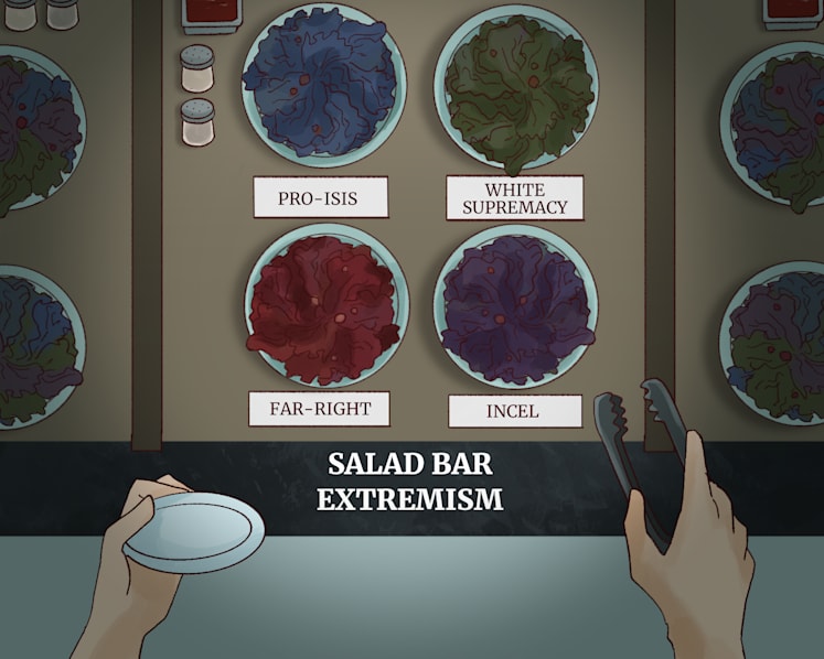 What is ‘salad bar’ extremism, and is a new rehab playbook needed to tackle this form of radicalisation?