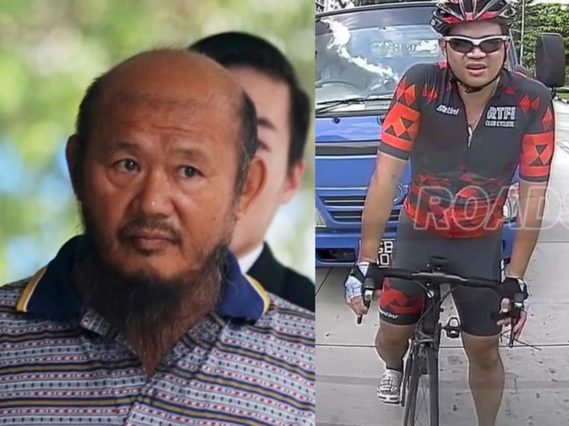 The lorry driver, Mr Teo Seng Tiong (left), 59, was involved in an accident with a cyclist, Mr Eric Cheung Hoyu, 35, with a video of the incident going viral in 2018.