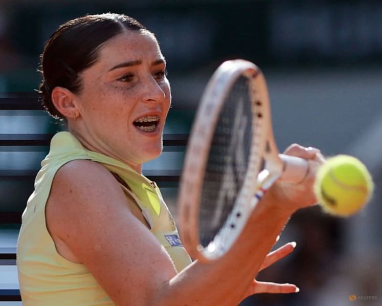 Top seed Sabalenka survives first set wobble to beat Jacquemot
