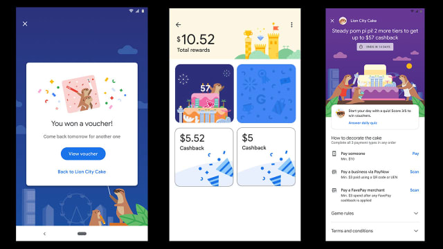 Google Pay新游戏　完成任务赢取cashback