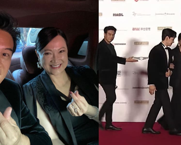 Hong Huifang Walks Busan International Film Festival Red Carpet With Hubby Zheng Geping; He Shows He’s Always Got Her Back