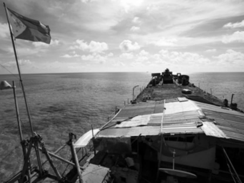 A Philippine ship has been run aground on the disputed Second Thomas Shoal since 1999. China’s nine-dash-line claim encroaches on the EEZs of Vietnam, Malaysia, Brunei, the Philippines and Indonesia. Photo: Reuters