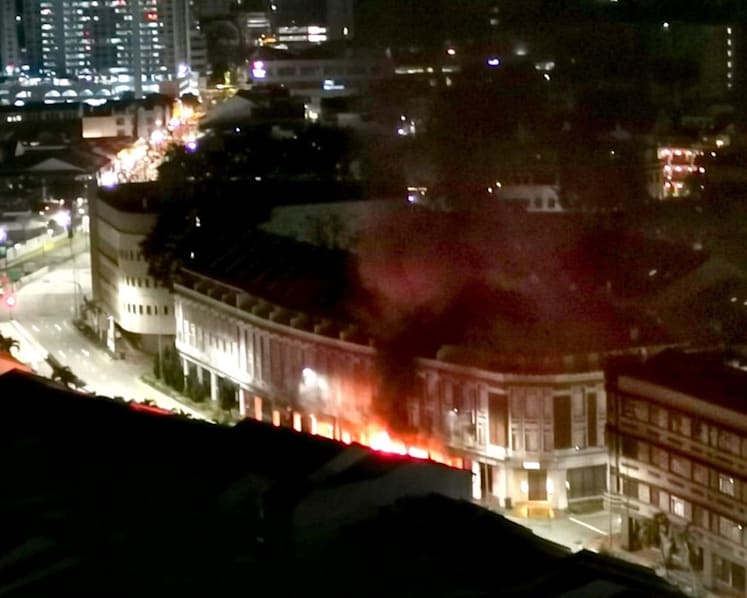 Driver in Tanjong Pagar car fire believed to be speeding before colliding into shophouse: Police