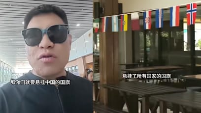 Chinese Man Questions Missing China Flag At M’sia Hotel's World Cup Decorations; Staff Struggled To Answer Him