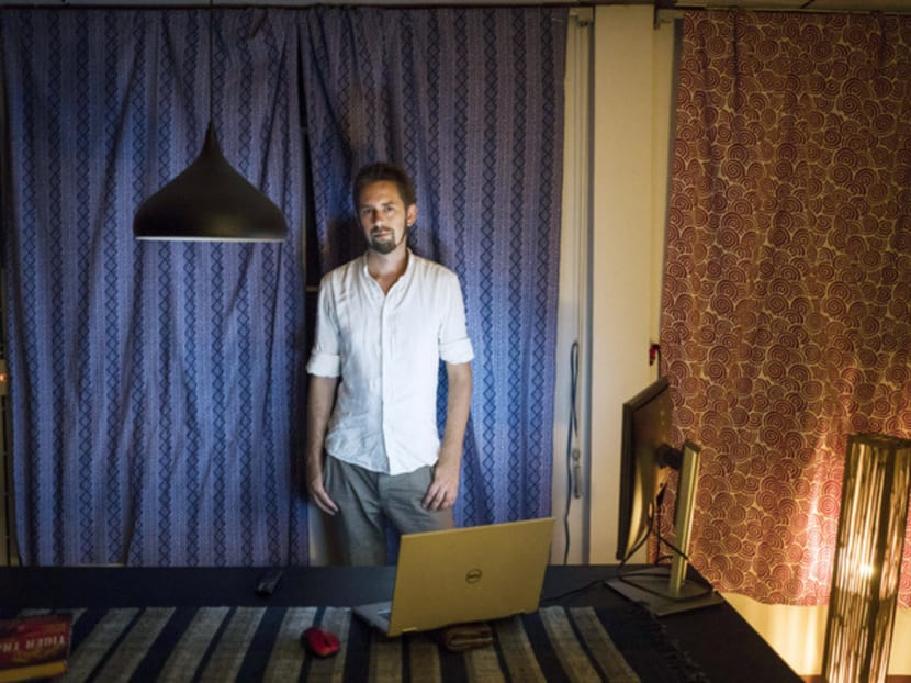 Peter Dahlin, a Swedish citizen who was detained, interrogated for 23 days by China’s powerful Ministry of State Security, and then deported, at his new home in Chiang Mai, Thailand, May 13, 2016. Photo: The New York Times
