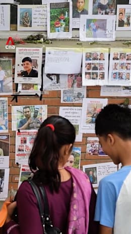 Photos go up in Kathmandu as families search for relatives missing after floods