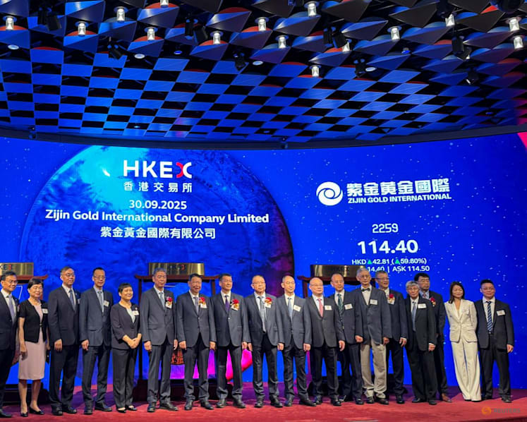 China's Zijin Gold shares soar more than 60% in Hong Kong debut