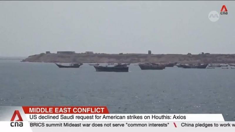 Middle East conflict: US declines Saudi request for American strikes on Houthis 