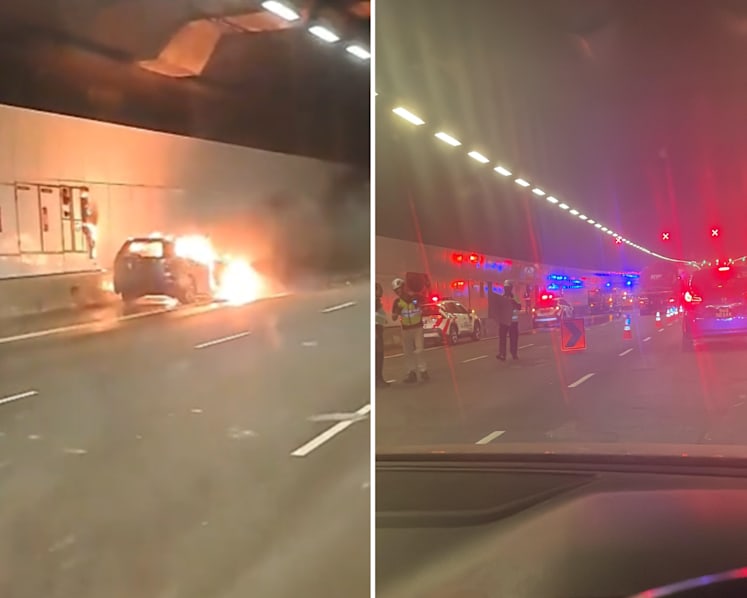 Car fire brings traffic to a standstill in MCE tunnel