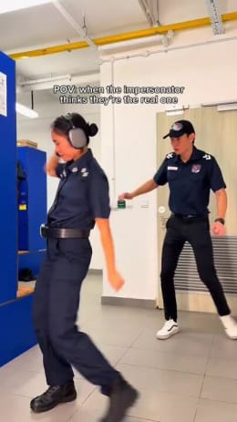 Singapore Police Dance this it the title of the video