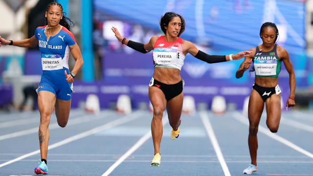 珊蒂11.24秒跑出小组第一  晋级共运会女子100米半决赛
