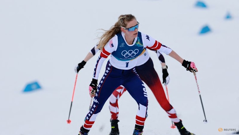 Crosscountry-Diggins' final Games off to rocky start after early skiathlon crash