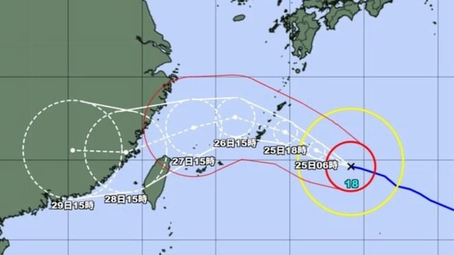 台风沙德尔逼近日台 两地将迎暴雨