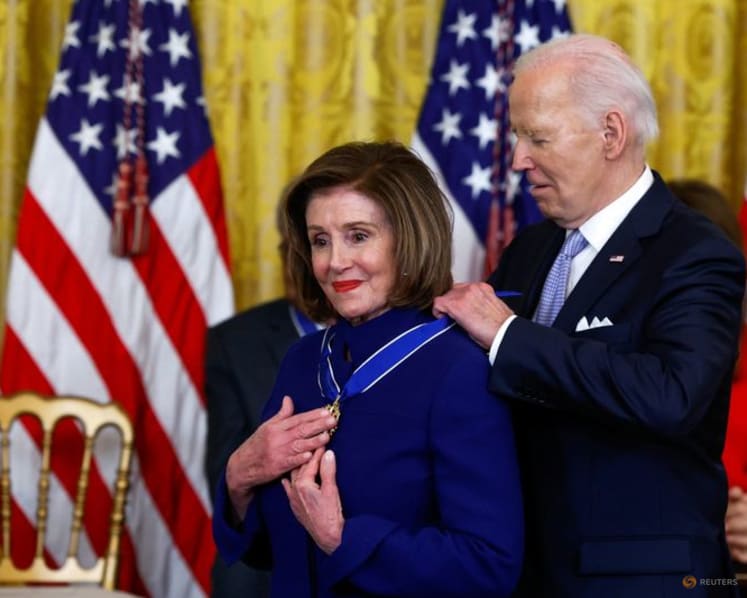 Pelosi says 'it's up to the president' to decide to stay in the race