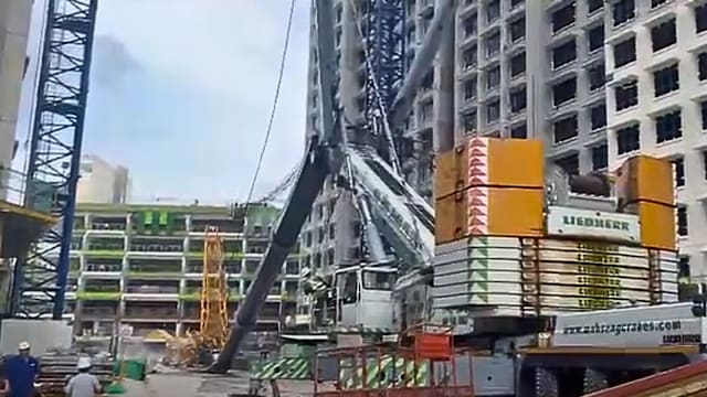 新民工地起重机断裂砸伤工人 人力部展开调查