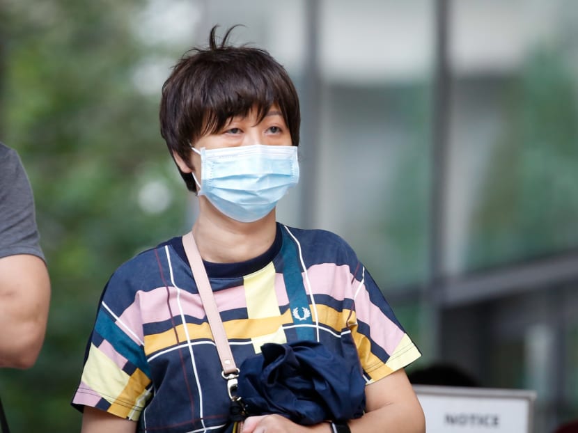 Wang Xuyi leaving the State Courts on Jan 18, 2022.