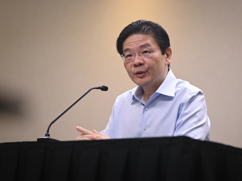 Prime Minister Lawrence Wong speaking at a press conference on Aug 23, 2024.