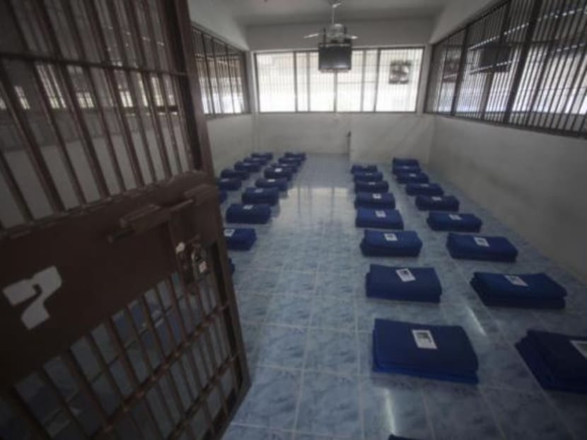 Prisoners' sleeping quarters in the Ayuthayya prison. Photo: BANGKOK POST