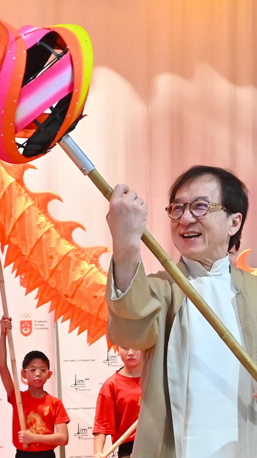 Jackie Chan visits Pei Chun Public School