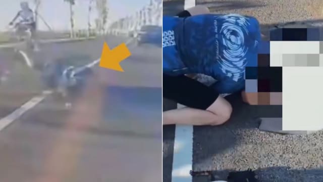 中国男孩跟团骑行遭车碾压 幼童骑车安全议题引热议