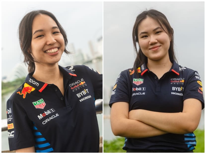 Singaporean undergraduates Charis Chua (left) and Heng Yi-Hsin (right) scored an internship with Formula One motor-racing team Red Bull. Singaporean undergraduates Charis Chua (left) and Heng Yi-Hsin (right) scored an internship with Formula One motor-racing team Red Bull.