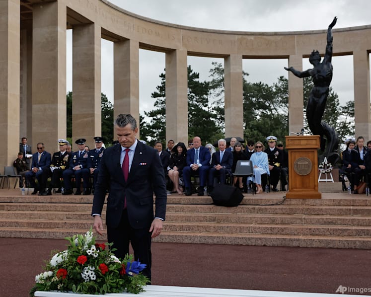 Hegseth, at D-Day event, says Europe faces 'invasion' of dangerous ideologies