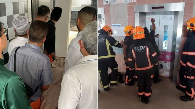 裕廊西组屋电梯故障 六人连同一遗体受困近一小时