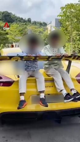 Police looking into incident involving 2 children sitting atop moving Porsche