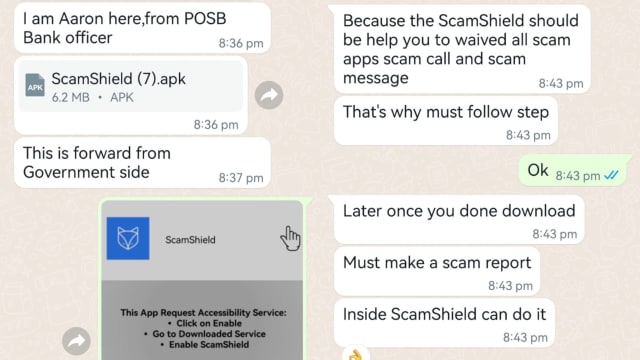 骗子叫下载“ScamShield” 一个破绽让男子幸保血汗钱