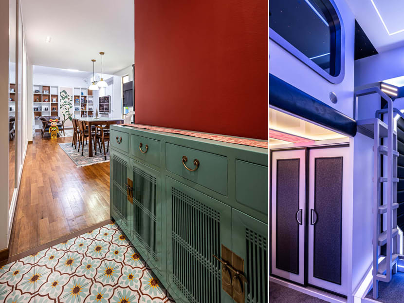 This eclectic home had a S$150,000 renovation and now has spaceship, retro and angel theme rooms