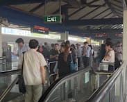Commuters evacuated after smoke seen coming from train at Bukit Gombak station