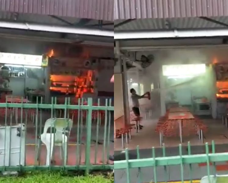 Fire breaks out at Changi Village Hawker Centre