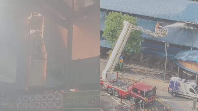 黄埔熟食中心排气管道起火 约百人疏散 